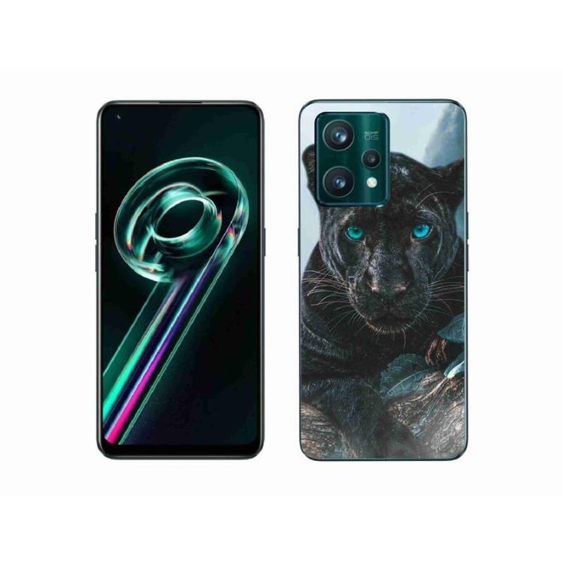 Gélový kryt mmCase na mobil Realme 9 Pro+ 5G - čierny panter