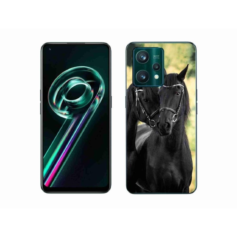 Gélový kryt mmCase na mobil Realme 9 Pro+ 5G - dva čierne kone