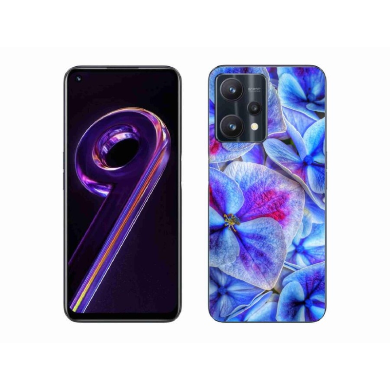 Gélový kryt mmCase na mobil Realme 9 Pro 5G - modré kvety 1