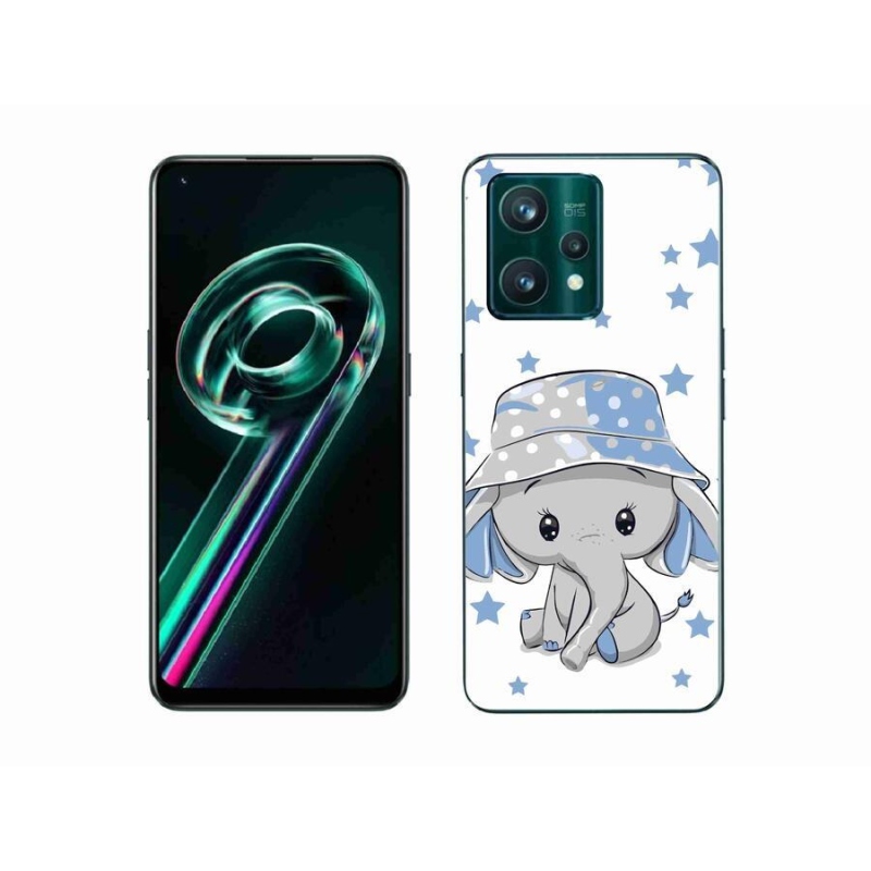 Gélový kryt mmCase na mobil Realme 9 Pro+ 5G - modrý slon