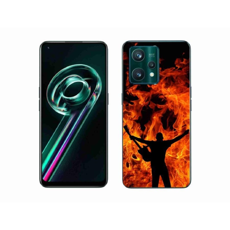 Gélový kryt mmCase na mobil Realme 9 Pro+ 5G - muzikant a oheň