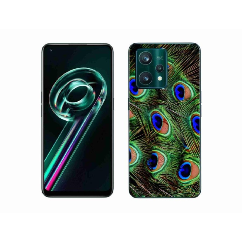 Gélový kryt mmCase na mobil Realme 9 Pro+ 5G - pávie perie