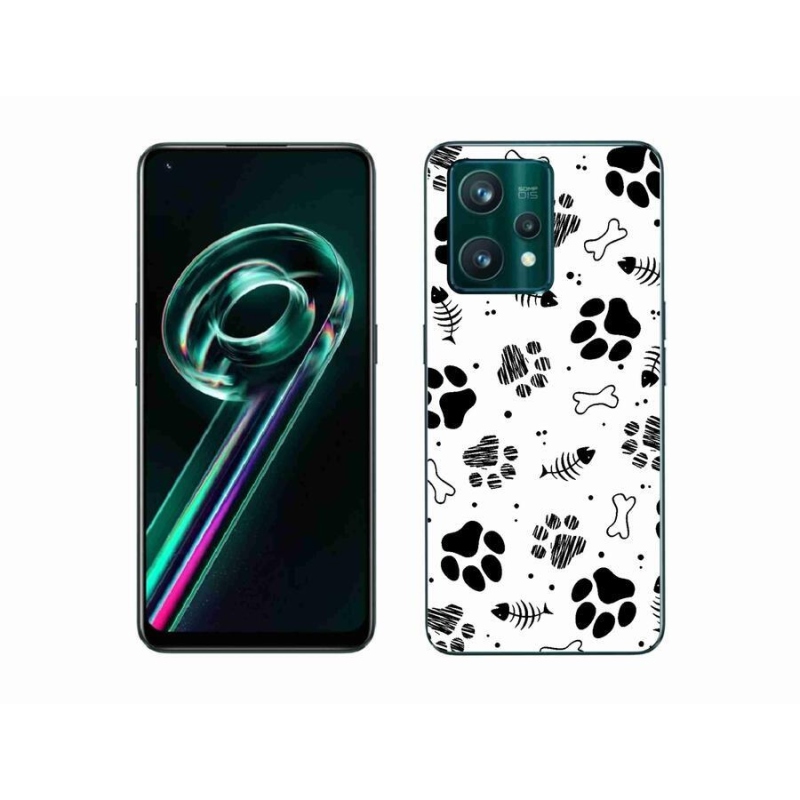 Gélový kryt mmCase na mobil Realme 9 Pro+ 5G - psie labky 1