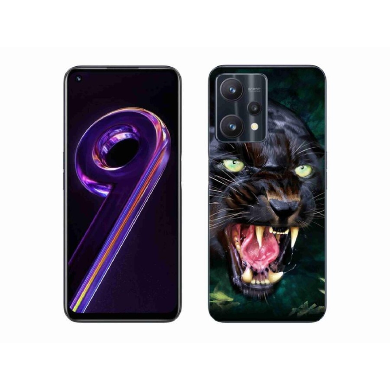 Gélový kryt mmCase na mobil Realme 9 Pro 5G - rozzúrený čierny panter