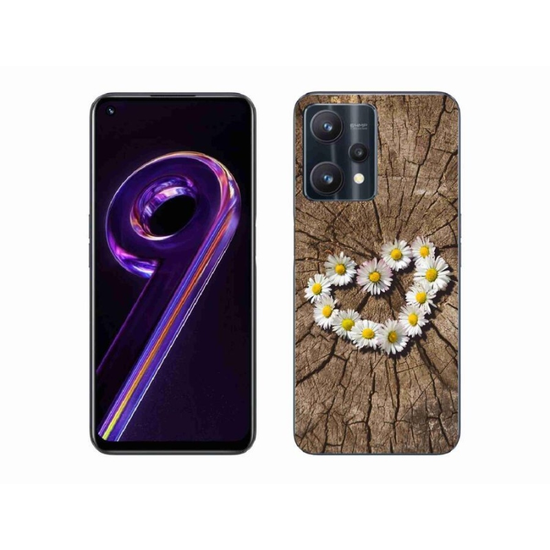 Gélový kryt mmCase na mobil Realme 9 Pro 5G - srdce z margarét