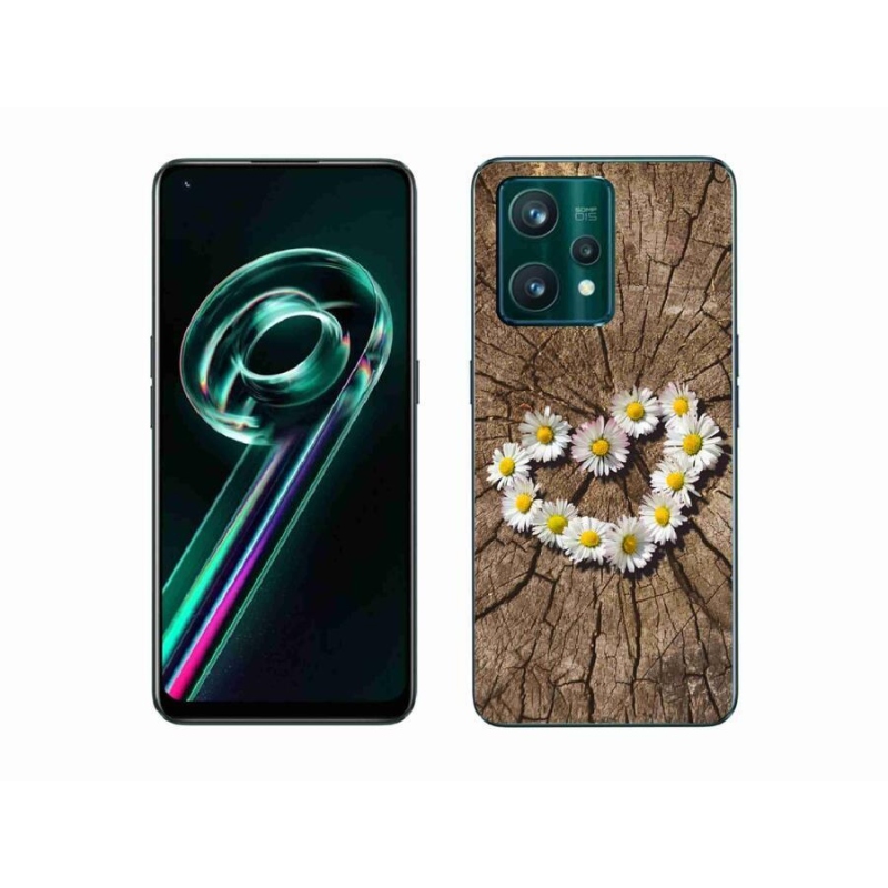 Gélový kryt mmCase na mobil Realme 9 Pro+ 5G - srdce z margarét