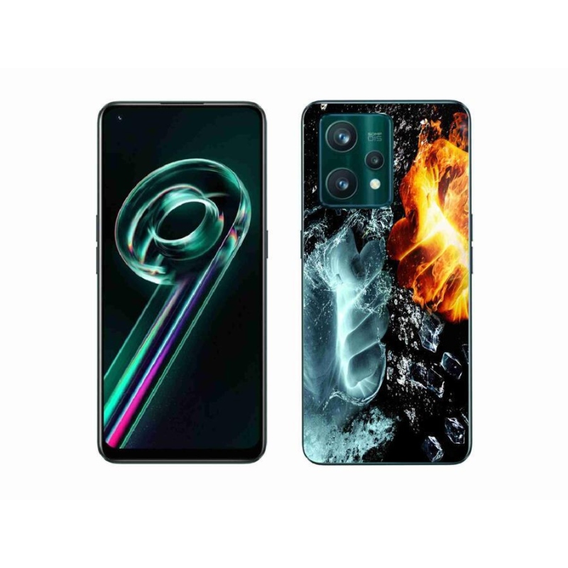 Gélový kryt mmCase na mobil Realme 9 Pro+ 5G - voda a oheň