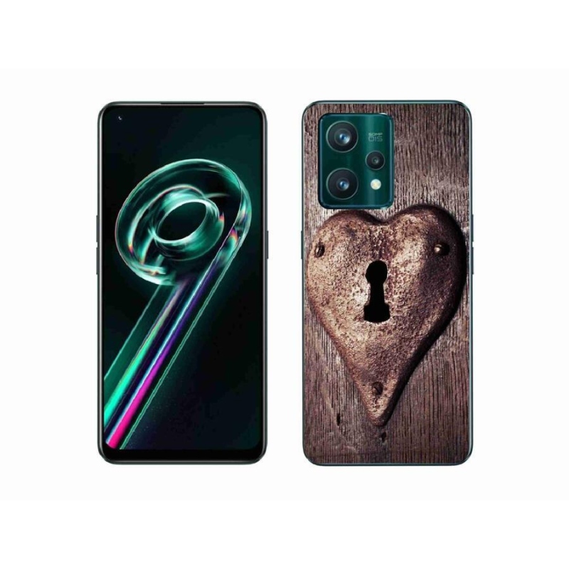 Gélový kryt mmCase na mobil Realme 9 Pro+ 5G - zámok v tvare srdca