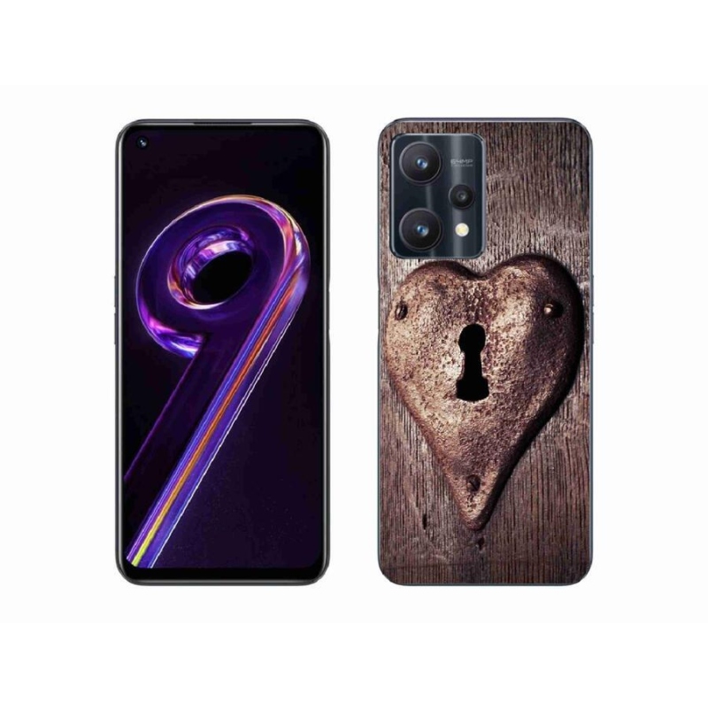 Gélový kryt mmCase na mobil Realme 9 Pro 5G - zámok v tvare srdca