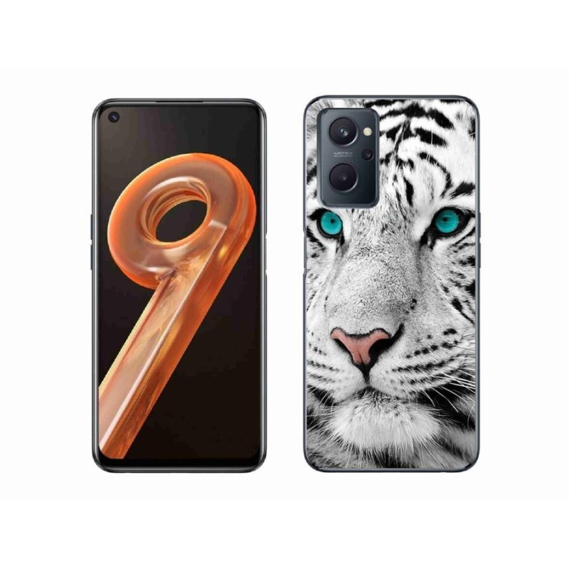 Gélový kryt mmCase na mobil Realme 9i - biely tiger