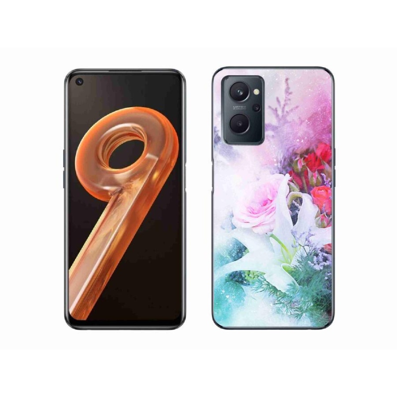 Gélový kryt mmCase na mobil Realme 9i - kvety 4