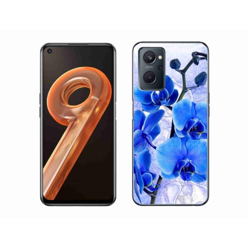 Gélový kryt mmCase na mobil Realme 9i - modré kvety