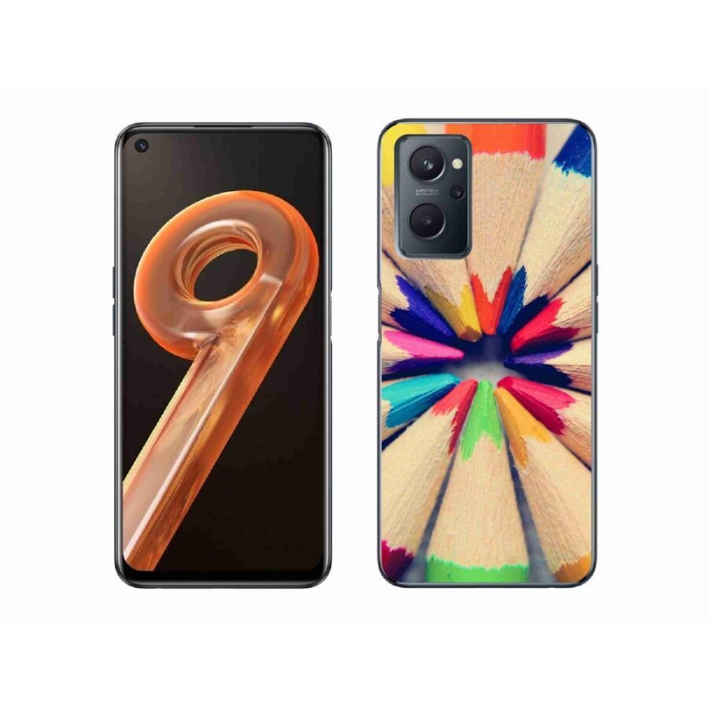 Gélový kryt mmCase na mobil Realme 9i - pastelky