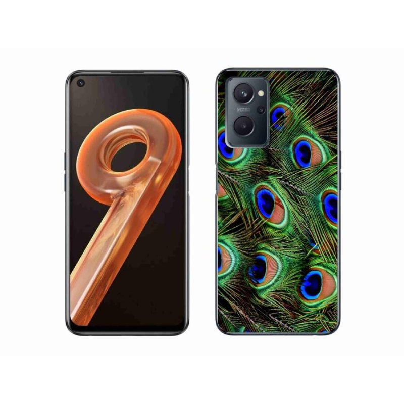 Gélový kryt mmCase na mobil Realme 9i - pávie perie