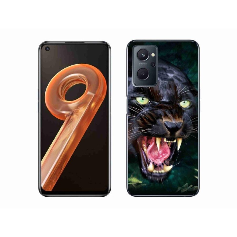 Gélový kryt mmCase na mobil Realme 9i - rozzúrený čierny panter