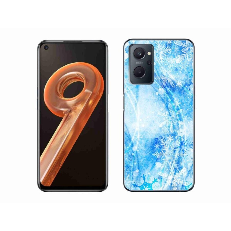 Gélový kryt mmCase na mobil Realme 9i - snehové vločky