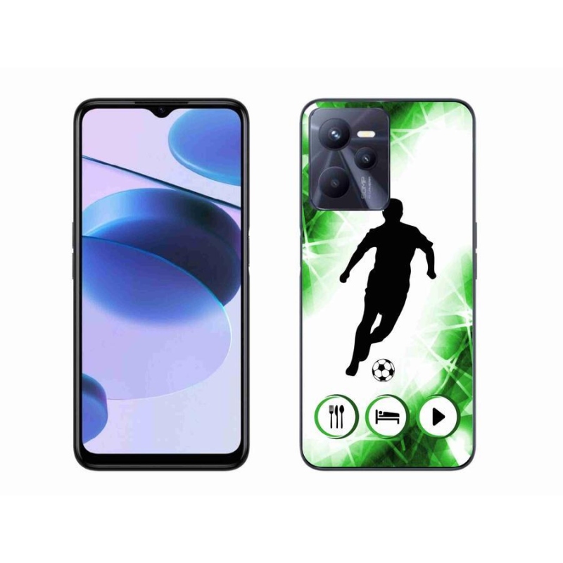 Gélový kryt mmCase na mobil Realme C35 - futbalista