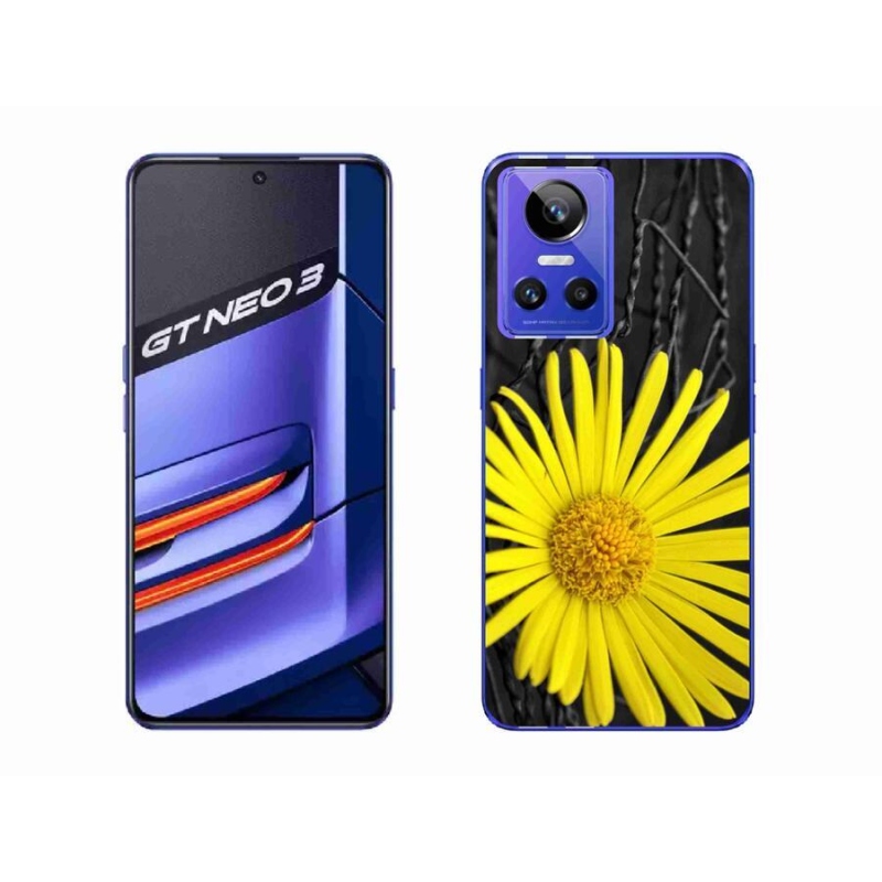 Gélový kryt mmCase na mobil Realme GT Neo 3 - žltá kvetina