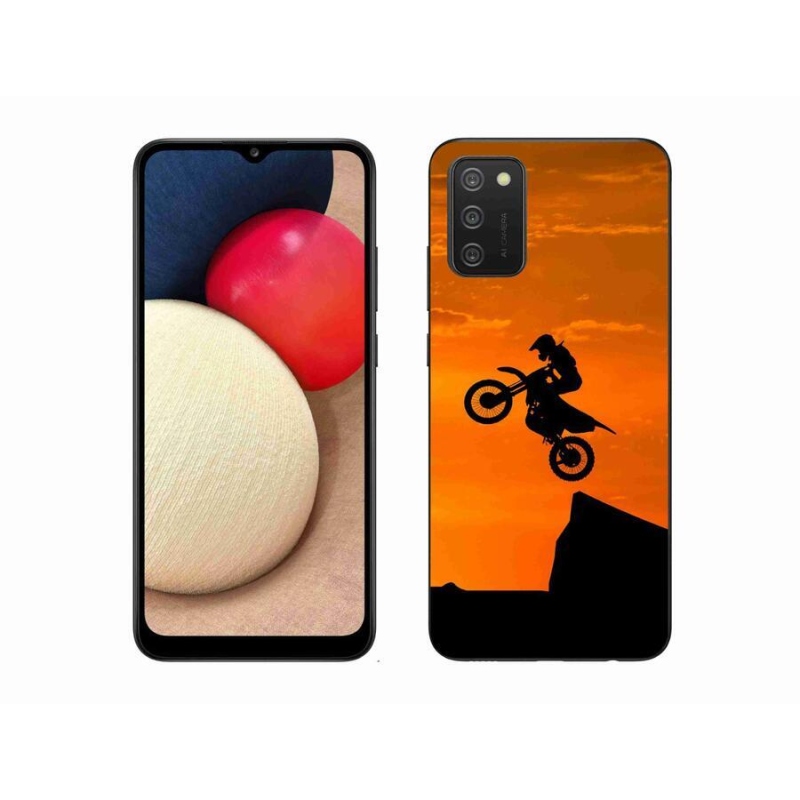 Gélový kryt mmCase na mobil Samsung Galaxy A02s (164.2x75.9x9.1mm) - motocross