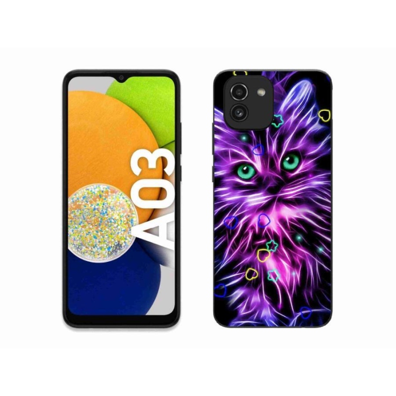 Gélový kryt mmCase na mobil Samsung Galaxy A03 - abstraktná mačka