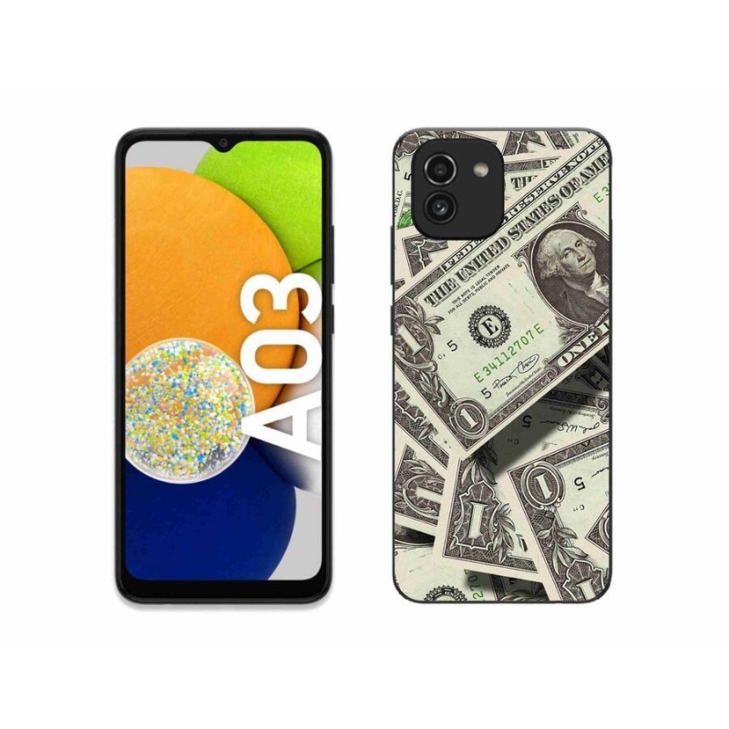 Gélový kryt mmCase na mobil Samsung Galaxy A03 - americký dolár