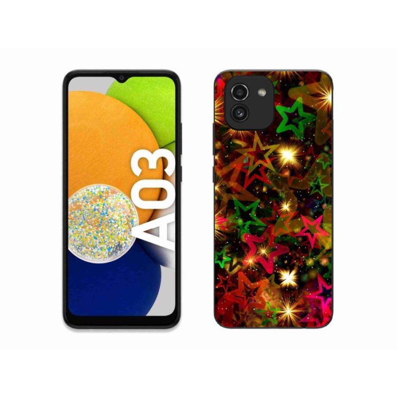 Gélový kryt mmCase na mobil Samsung Galaxy A03 - farebné hviezdičky