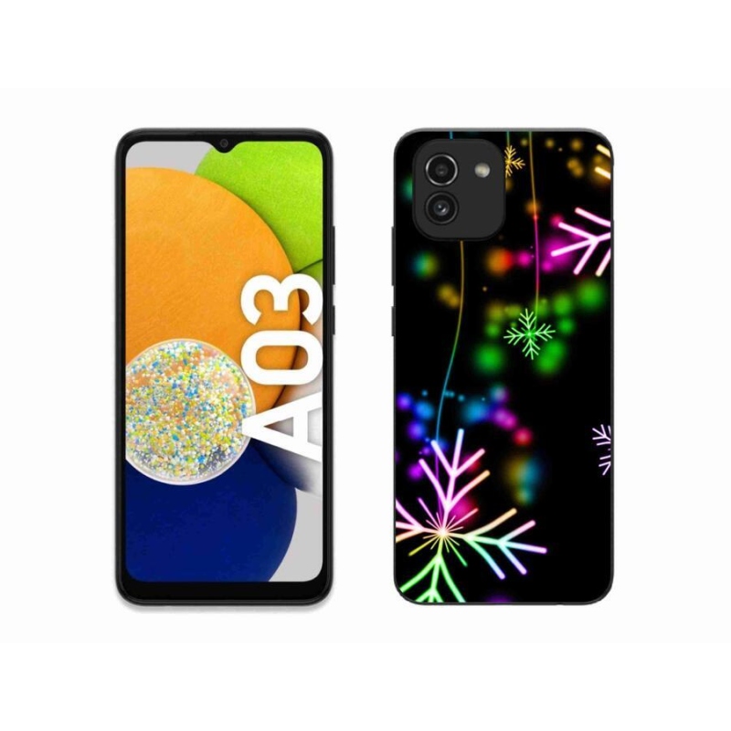 Gélový kryt mmCase na mobil Samsung Galaxy A03 - farebné vločky