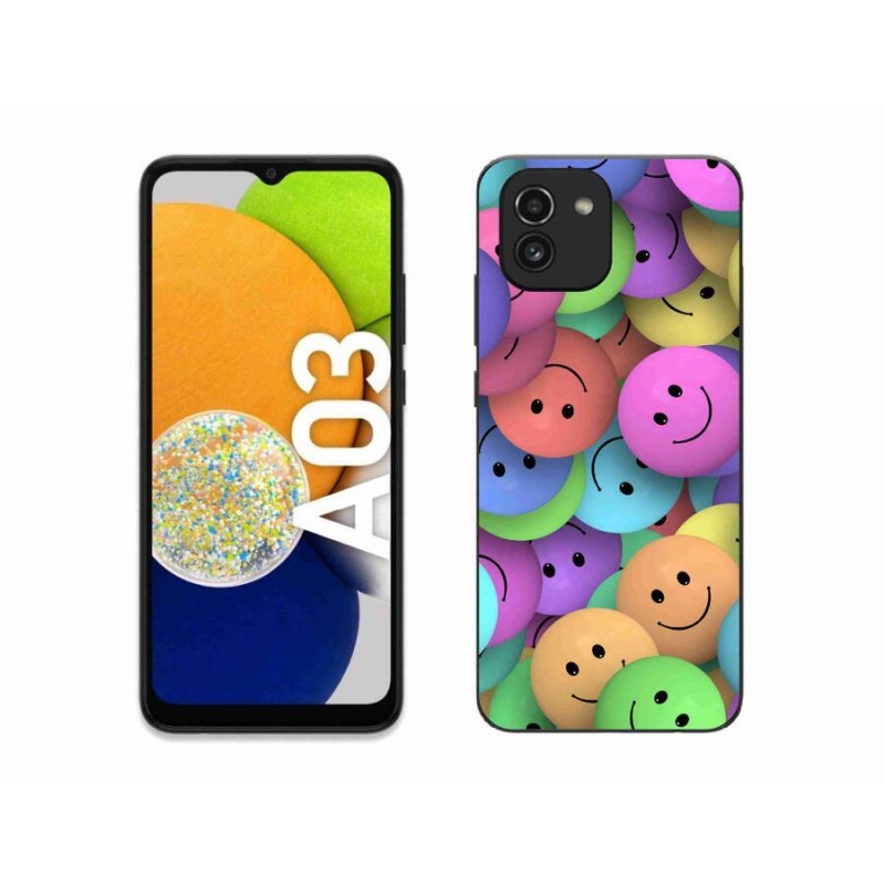 Gélový kryt mmCase na mobil Samsung Galaxy A03 - farební smajlíci