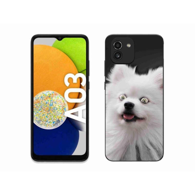 Gélový kryt mmCase na mobil Samsung Galaxy A03 - biely špic