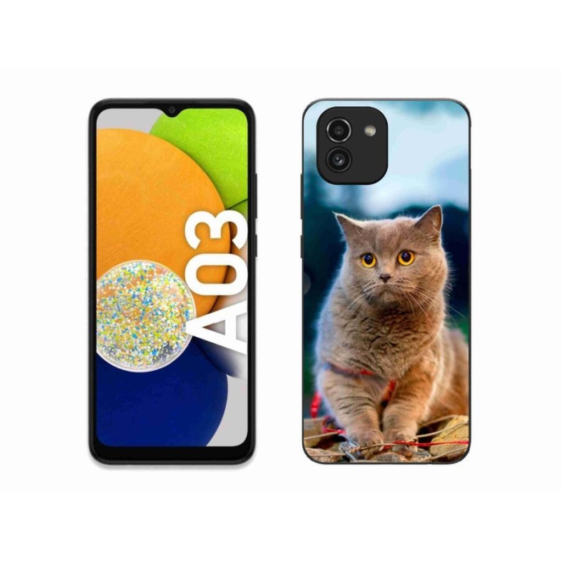 Gélový kryt mmCase na mobil Samsung Galaxy A03 - britská modrá 2