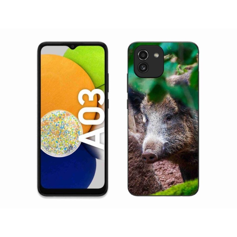 Gélový kryt mmCase na mobil Samsung Galaxy A03 - divoké prasa