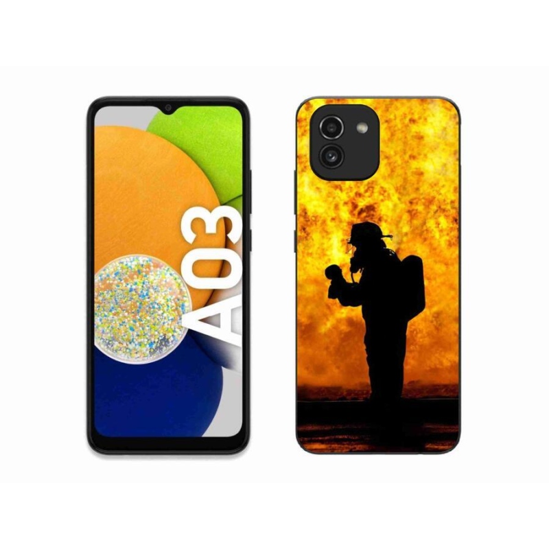 Gélový kryt mmCase na mobil Samsung Galaxy A03 - hasič