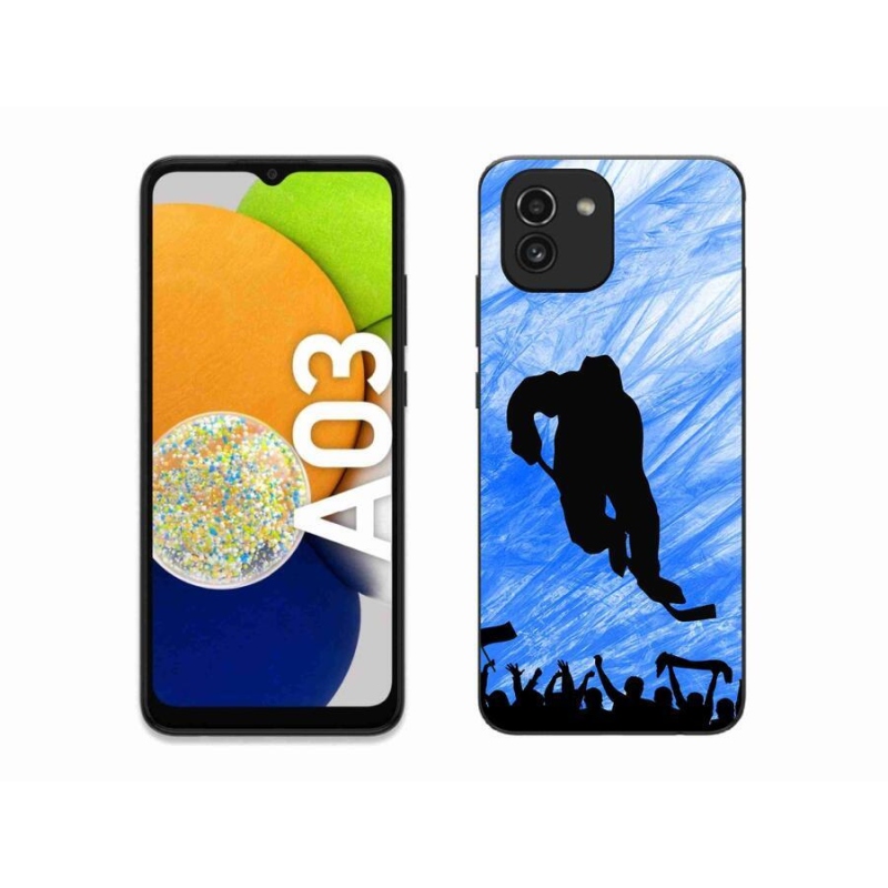 Gélový kryt mmCase na mobil Samsung Galaxy A03 - hokejový hráč