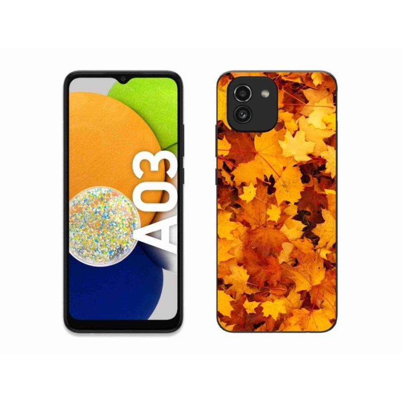 Gélový kryt mmCase na mobil Samsung Galaxy A03 - javorové listy