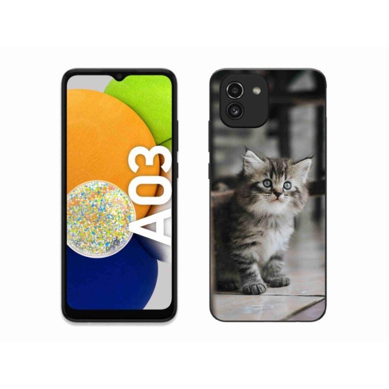 Gélový kryt mmCase na mobil Samsung Galaxy A03 - mačiatko