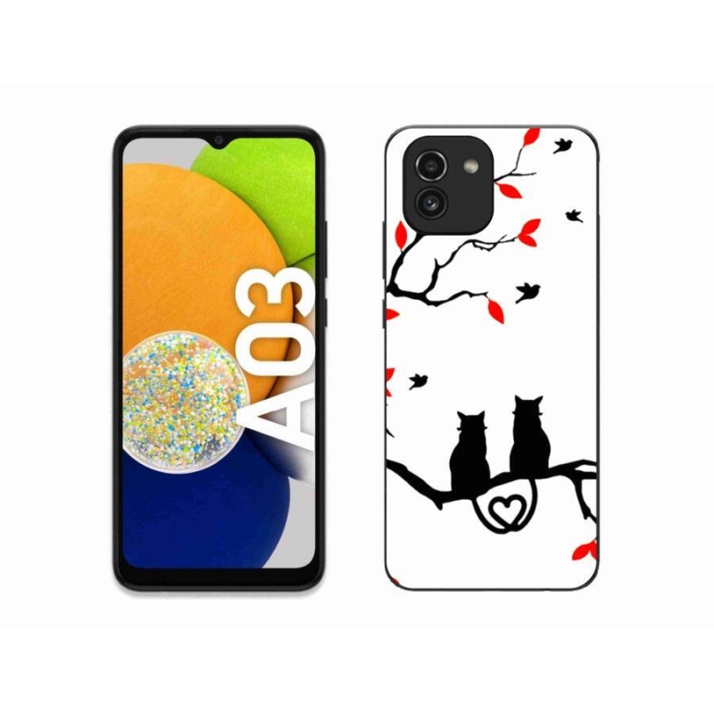 Gélový kryt mmCase na mobil Samsung Galaxy A03 - mačacia láska