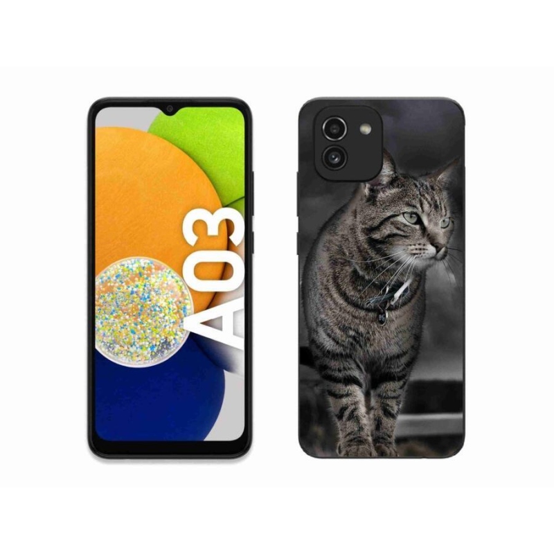 Gélový kryt mmCase na mobil Samsung Galaxy A03 - mačka