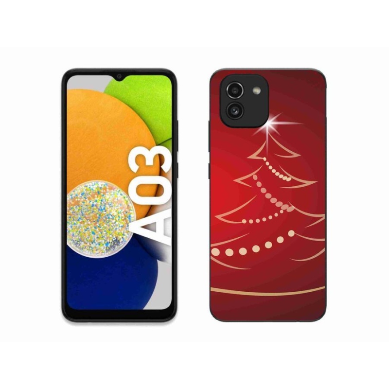 Gélový kryt mmCase na mobil Samsung Galaxy A03 - kreslený vianočný stromček