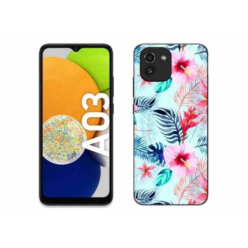 Gélový kryt mmCase na mobil Samsung Galaxy A03 - kvety