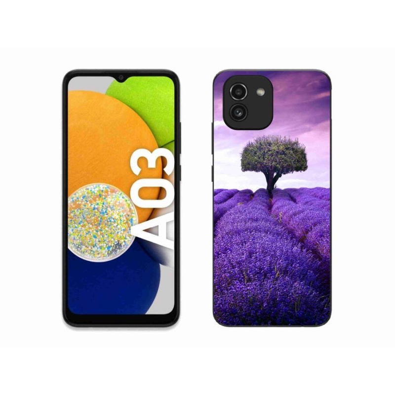 Gélový kryt mmCase na mobil Samsung Galaxy A03 - levanduľová lúka