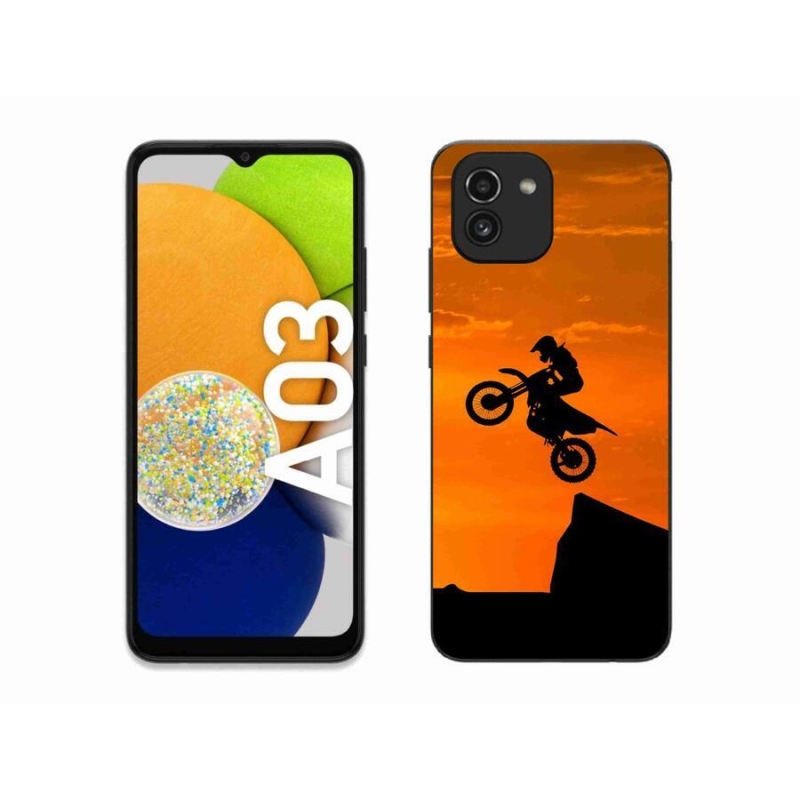 Gélový kryt mmCase na mobil Samsung Galaxy A03 - motocross