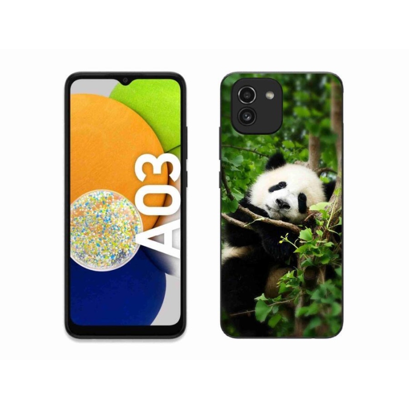 Gélový kryt mmCase na mobil Samsung Galaxy A03 - panda