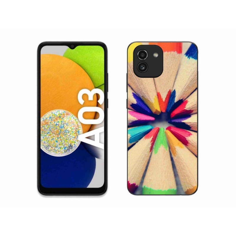 Gélový kryt mmCase na mobil Samsung Galaxy A03 - pastelky