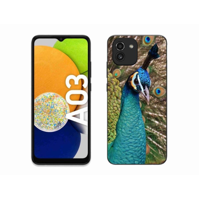 Gélový kryt mmCase na mobil Samsung Galaxy A03 - páv