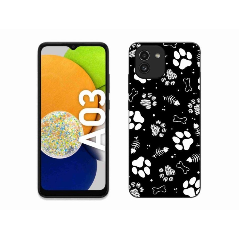 Gélový kryt mmCase na mobil Samsung Galaxy A03 - psie labky