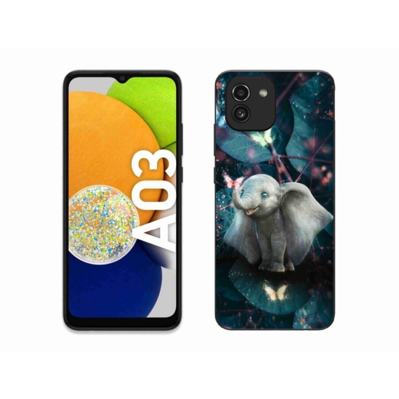 Gélový kryt mmCase na mobil Samsung Galaxy A03 - roztomilý slon