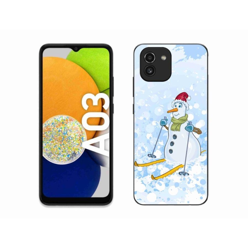 Gélový kryt mmCase na mobil Samsung Galaxy A03 - snehuliak