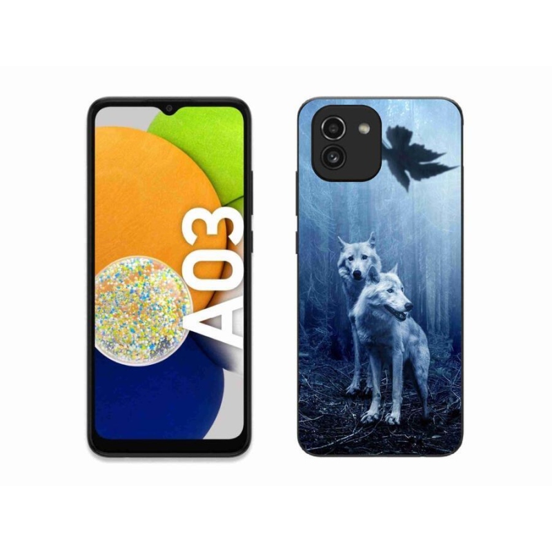 Gélový kryt mmCase na mobil Samsung Galaxy A03 - vlci v lese