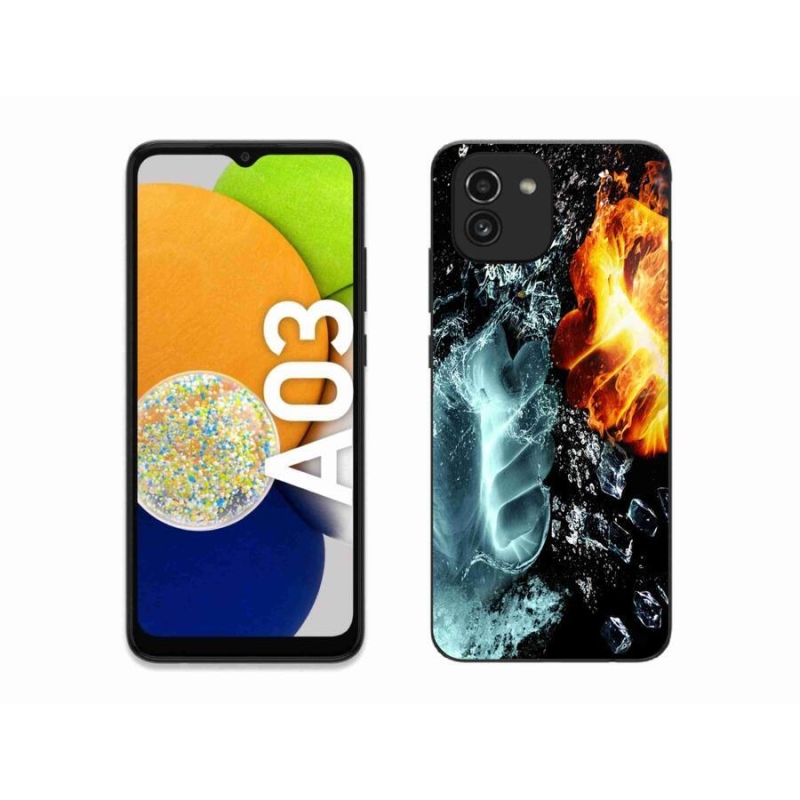 Gélový kryt mmCase na mobil Samsung Galaxy A03 - voda a oheň