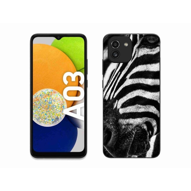 Gélový kryt mmCase na mobil Samsung Galaxy A03 - zebra